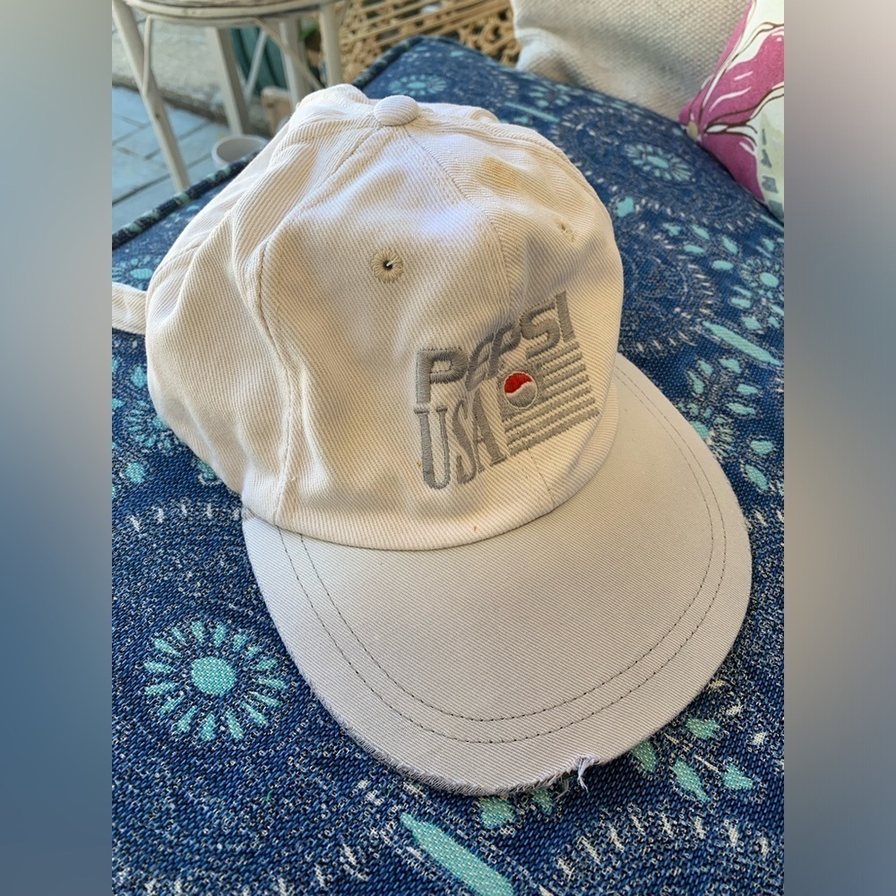 Vintage Pepsi United States Flag Hat Adjustable Strap Dad